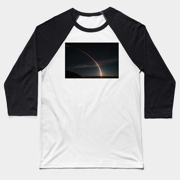 Falcon 9/Iridium 7 Baseball T-Shirt by Sidetrakn